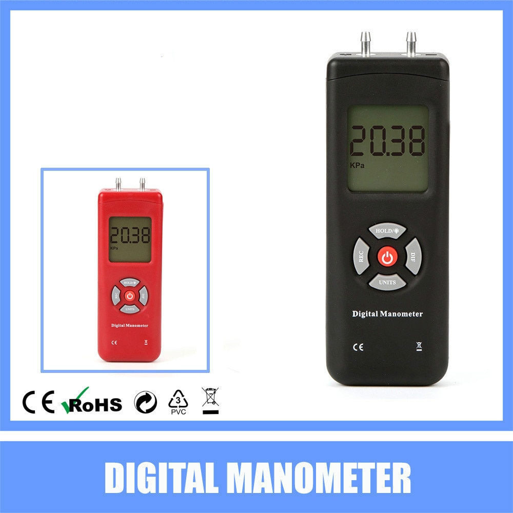 The newest Digital Manometer Air Pressure Meter Pressure Gauges Handheld U type differential pressure meter