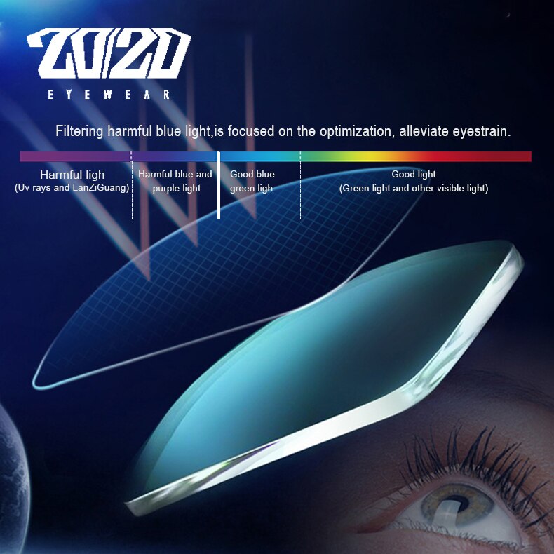 20/20 merk polariserte reseptbelagte cr -39 harpiks asfæriske briller linser nærsynthet solbriller linsebelegg lentes  uv400