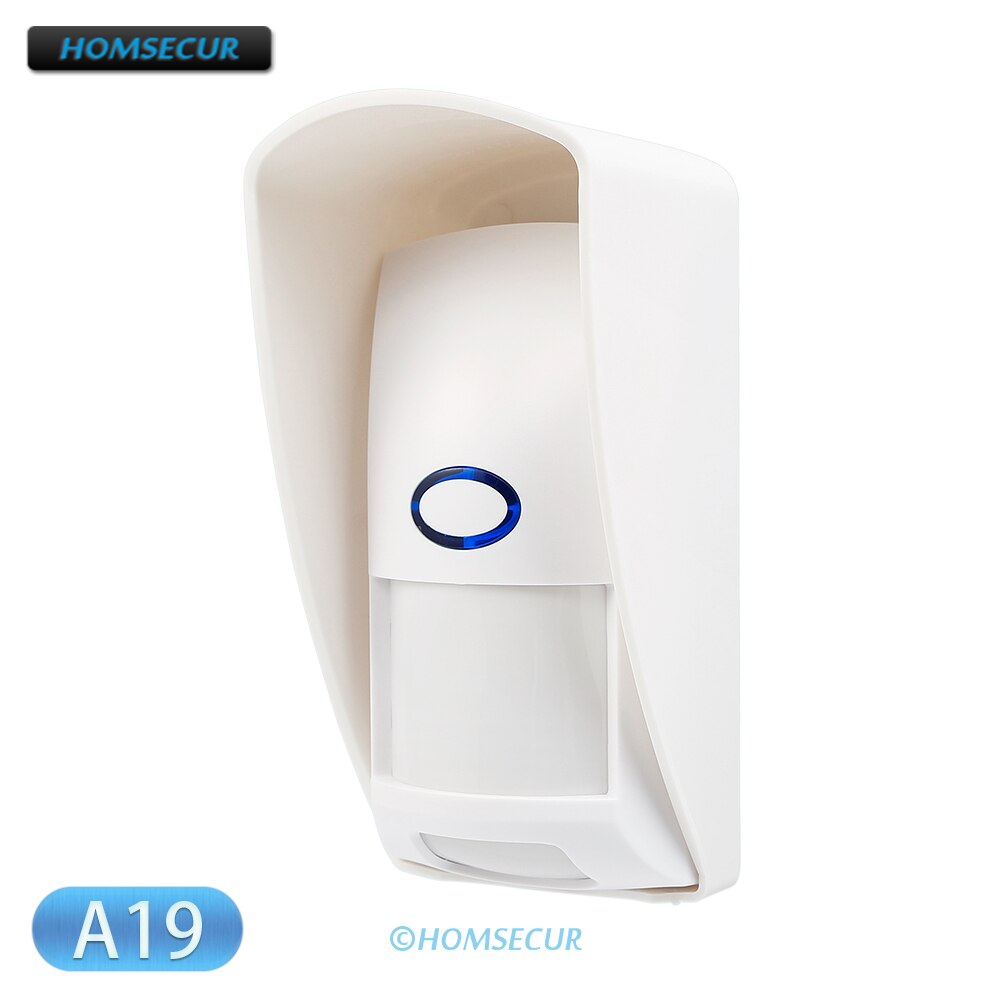 HOMSECUR 433MHz Home Alarm Accessories(Flash Siren/Smoke Sensor/IP camera/Glass Sensor,A19 etc. ) For Our Home Alarm Systems: Waterproof PIR A19