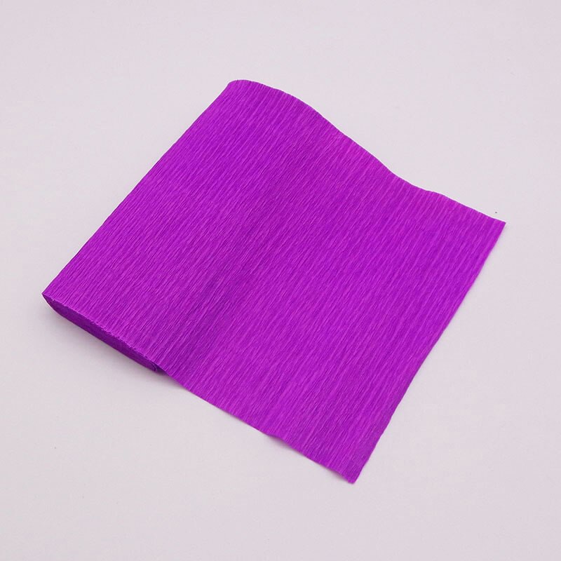 15*250cm Decorative Origami Crinkled Crepe Paper Craft DIY Flower Make Wrapping Fold Scrapbooking Party Backdrop Decoration: Violet