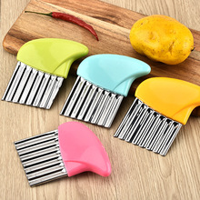 Useful Stainless Steel Carrot Vegetable Corrugated Cutter Slicer Potato Chips Corrugated Kitchen Knife wrinkled potato chips
