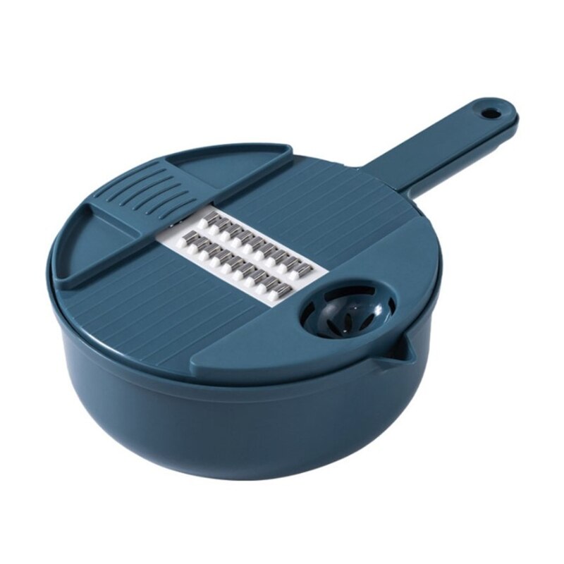 D08D Bowl Type Manual Slicer Vegetable Cutter Multi-Functional Round Manually Vegetable Cutter Practical Hand Operations Kitchen