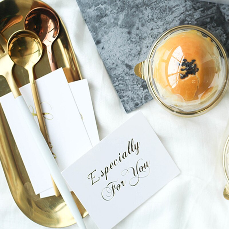 40 stk/parti mini guld takkekort valentine julefest invitation gør-det-selv brev lykønskningskort