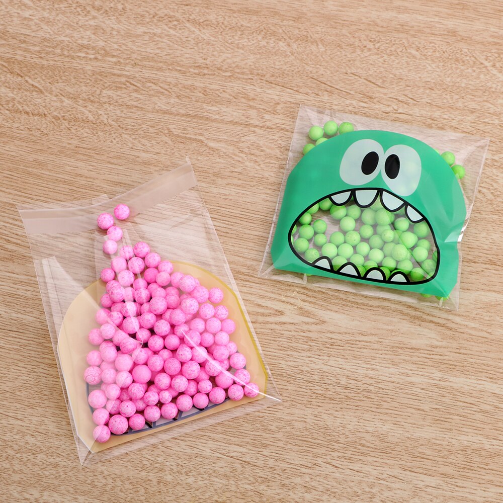 100 piece/pack Food Grade Plastic Self Adhesive OPP Bag For Cookie Candy Preserved Fruit Storage Food Snack Packaging Bag