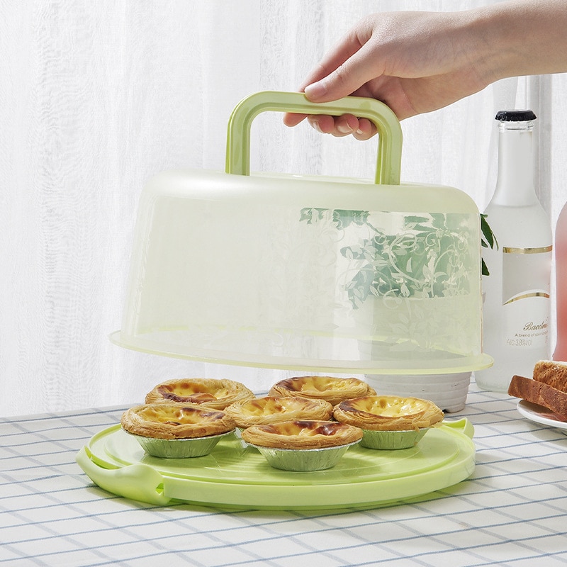 Portable Cake Storage Box Round Birthday Cake Box Kitchen Wedding Baking Container YE