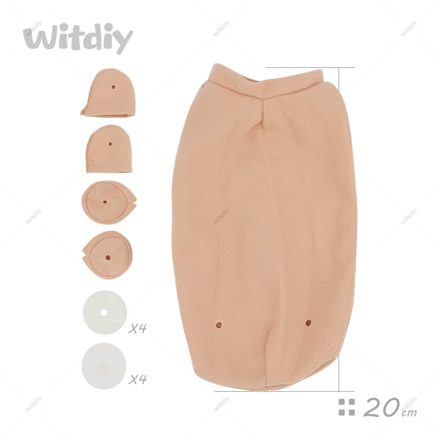 Witdiy muñecas Reborn cuerpo de tela: TwinB