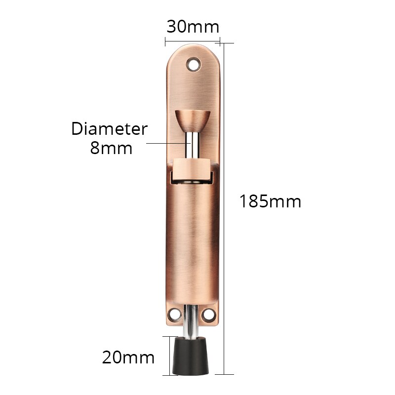 NAIERDI Zinc Alloy Adjustable Door Stopper Foot-operated Lever Door Stops Bronze Door Holder Hardware Door Buffer Fittings: Red Bronze