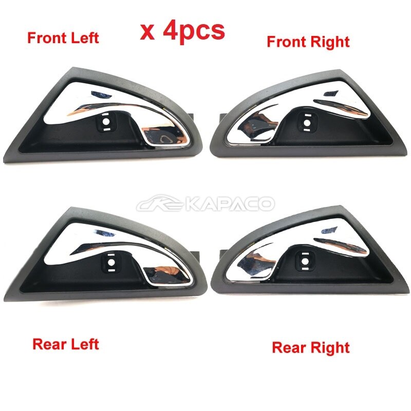 4 Pcs/1 Pc Fl Fr Rl Rr Chrome Binnen Deurknop Inte... – Vicedeal