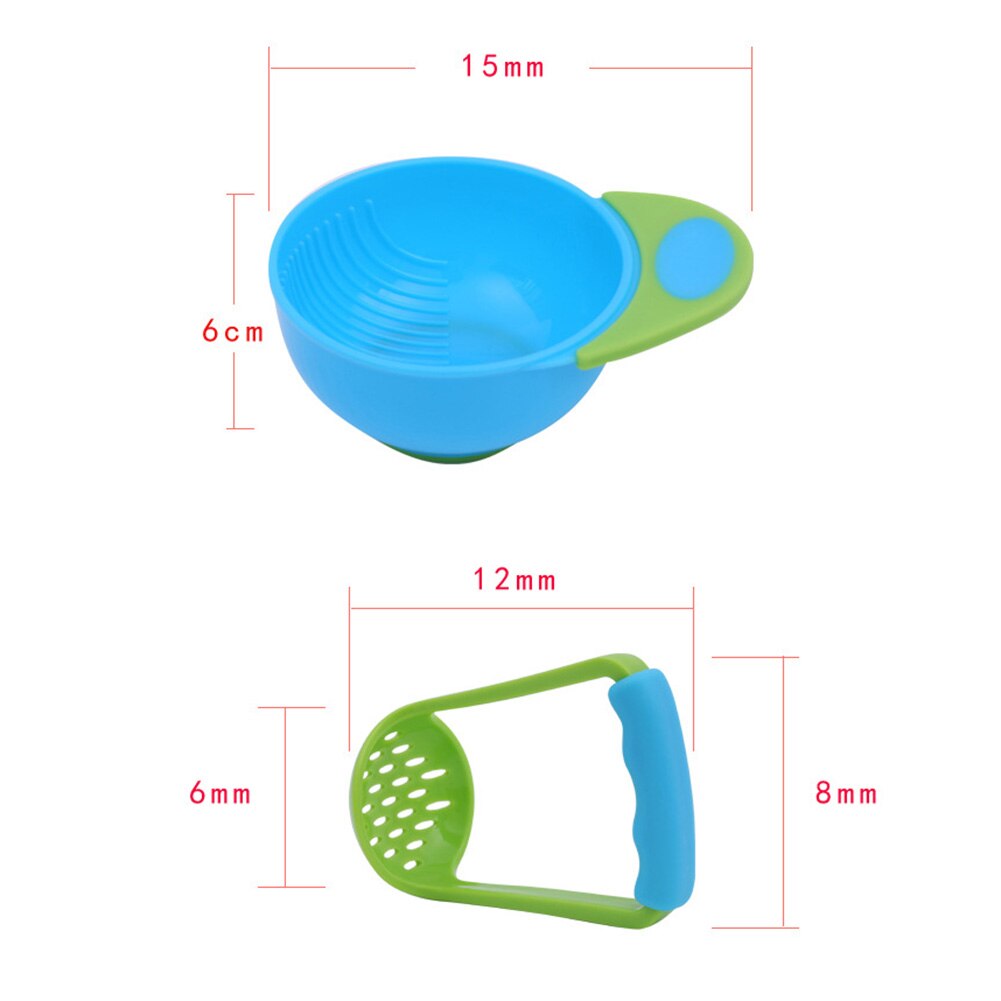 1 Set Fruits VegetablesBowl for Making Baby Food Fresh Steam Prepare Bowl and Food Masher Safe BPA Free Baby Food Mills