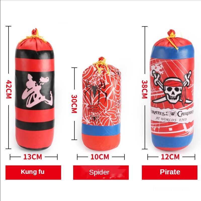 Kids Boxing Gloves Games Set Toys Karate Muay Sport Sand Bag Gloves Spider Training Punching Bag for Boys Outdoor Toy Target Bag