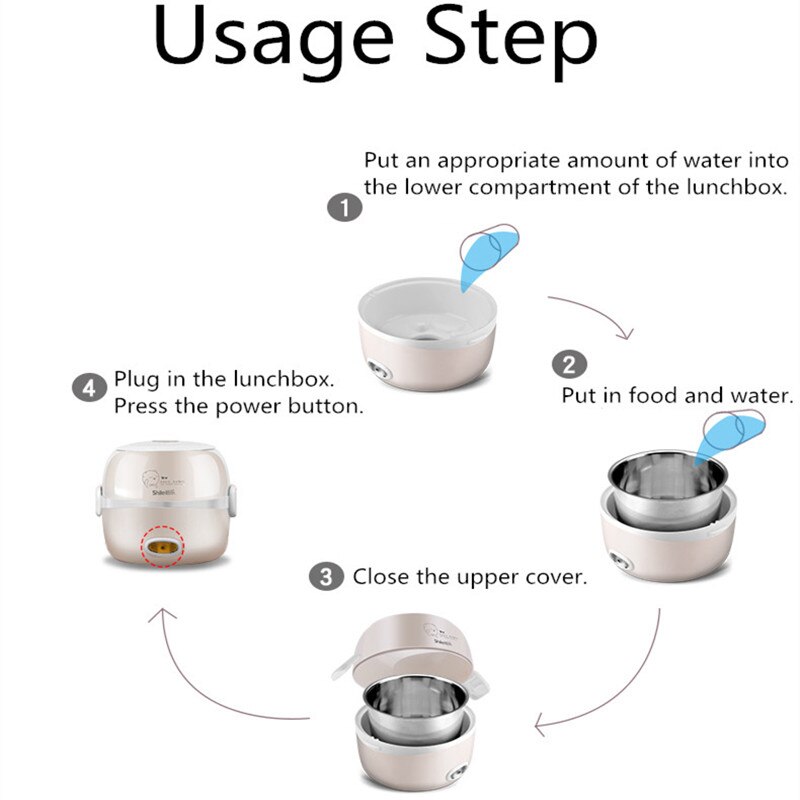 Thermocup Trasporto di Goccia Riscaldato Contenitori Per Alimenti 220v Spina di Ue Multifunzionale Scatole di Pranzo Riscaldato Thermos per il Cibo con Contenitori