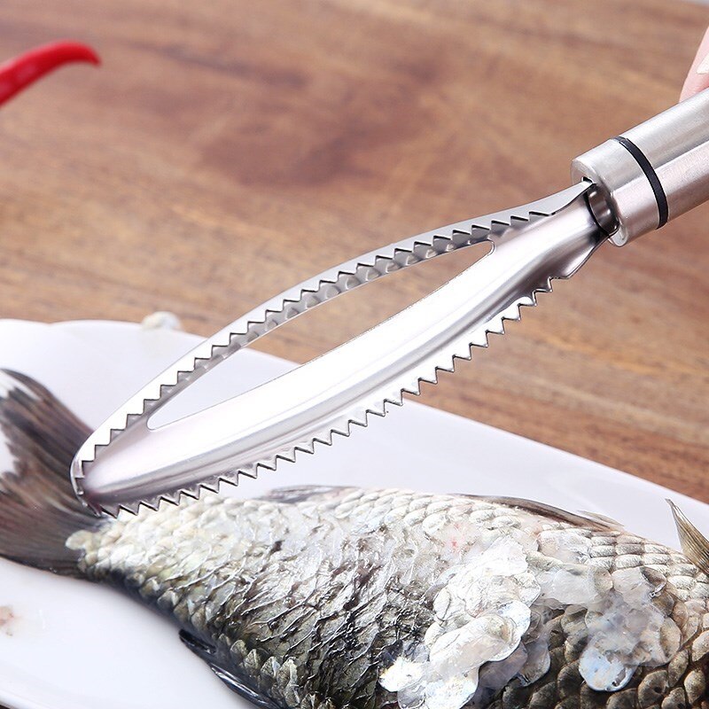 Rvs Schubben Hand-held Schrapen Schalen Vis Schaal Schaven Keuken Borstel Raspen Schaal Huid Snelle Verwijderen tool
