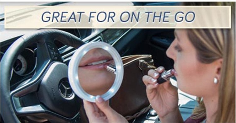 Smartlife As Seen on TV Swivel Brite Lighted 8X Mirror Make Up Mirror with Led