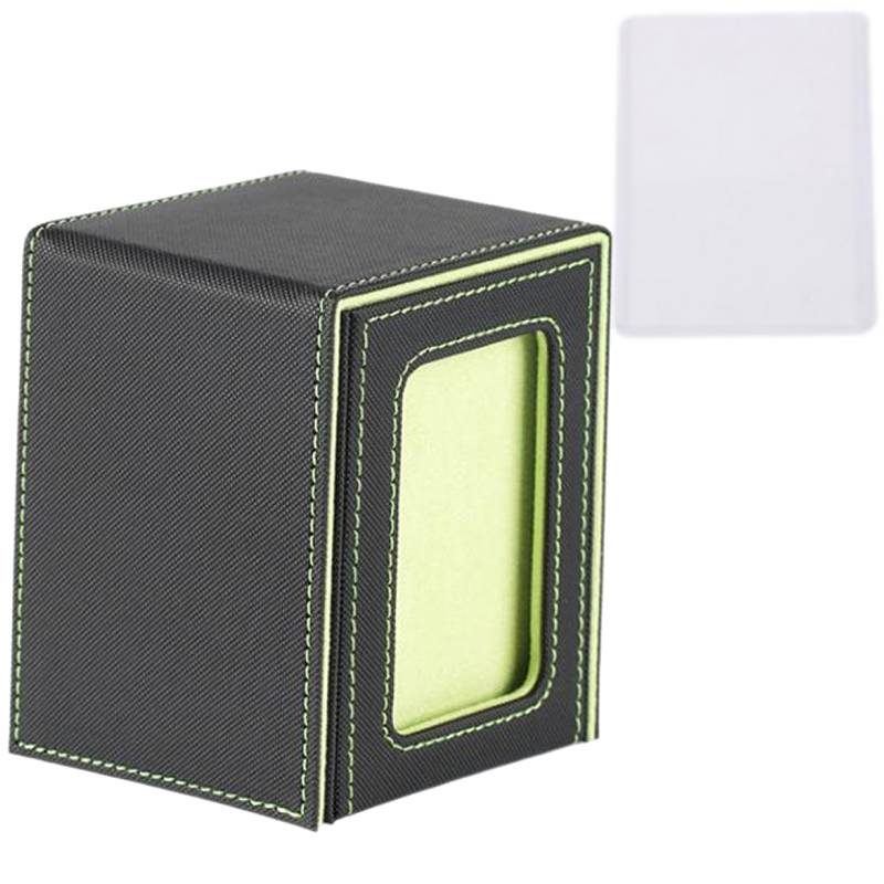Card Deck Box Card Organizer with Display Window Holds 100+ Cards Card Deck Case for Collectible Card Sports Cards Game Card: Blue
