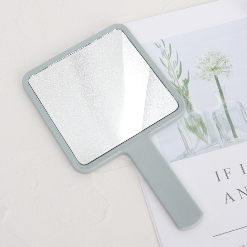 Handheld Makeup Mirror Square Makeup Vanity Mirror with Handle Hand Mirror SPA Salon Compact Mirrors Cosmetic Mirror for Women: Blue