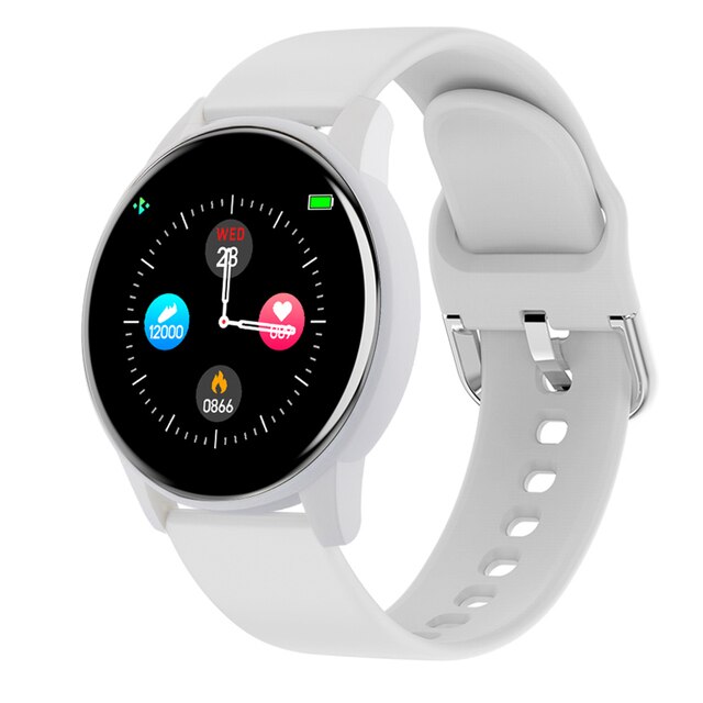 ZL01 Clever Uhr Männer Nachricht Erinnerung Sport Smartwatch Frauen Schlaf Herz Bewertung Monitor Uhren Für IOS Android Xiaomi: Weiß