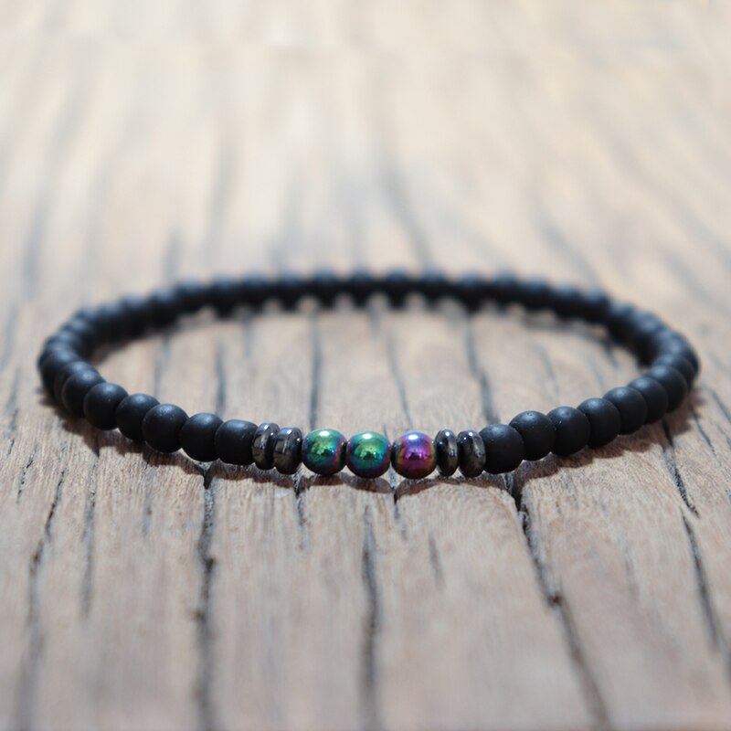 3 Pcs/Set 4mm Small Natural Stone Beads Bracelet Link Chain Tiger Eyes Braclets Sets For Men Hand Jewelry Pulseira Homme