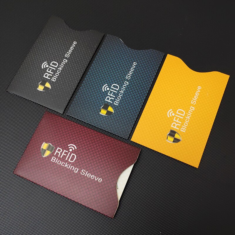 10 stk aluminiumsfolie rfid blokeringskorthylster anti scan kortholder nfc afskærmning kreditkort bankkort beskytter anti tyveri tegnebog