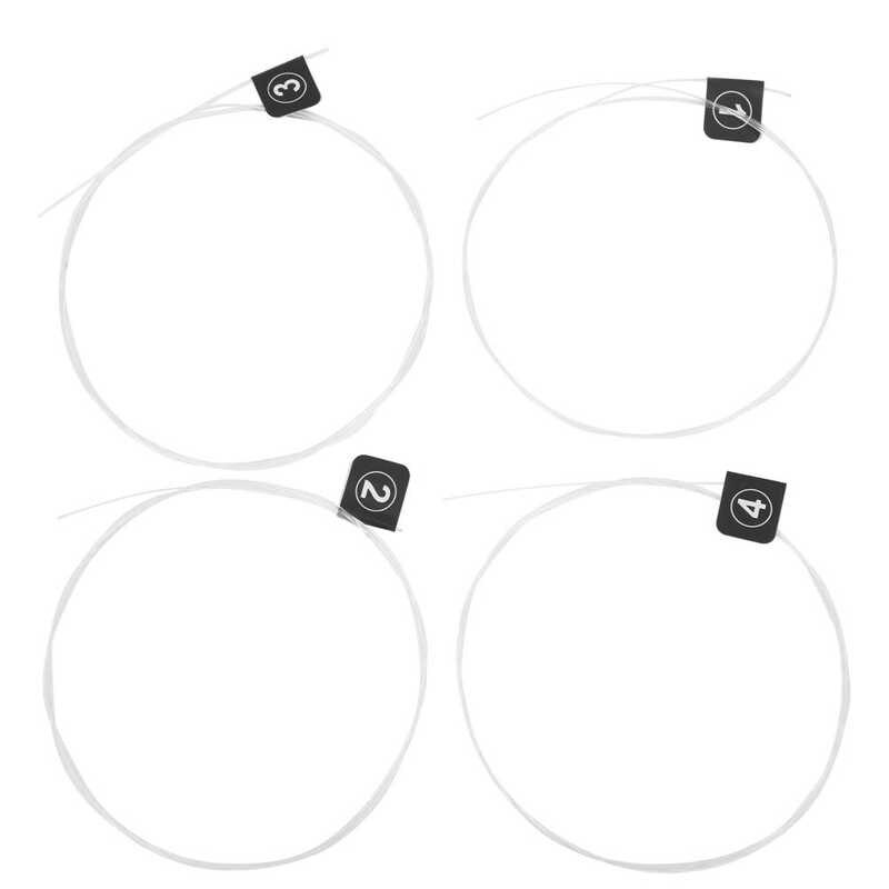 4Pcs Ukulele Carbon Strings Fluorocarbon Fiber Strings For 21/23/26in Guitar Instrument Parts for Ukulele Universal Strings: Universal TX-1