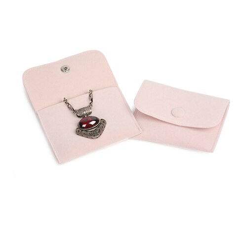 Sacchetto di velluto Gioielli Regalo Della Borsa Della Moneta di Imballaggio A Scatto Ispessimento Vellutino Della Collana/Anello/Braccialetto di Immagazzinaggio Del Sacchetto Dell'organizzatore Dei Monili: DZ10S5 pink / 7x7cm