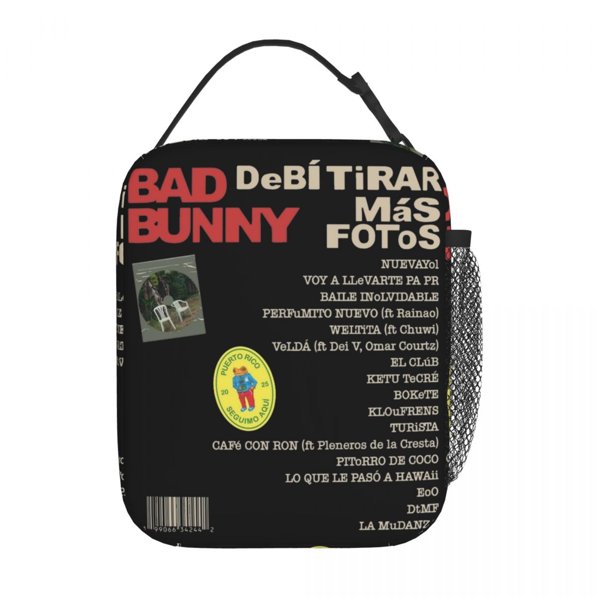 Bad Bunny DTMF Debi Tirar Mas Fotos Insulated Lunch Tote Bag For School Food Container Portable Cooler Thermal Lunch Boxes: Ivory