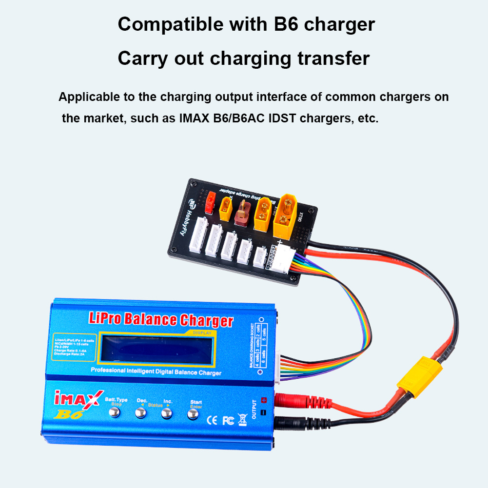 Carte de chargeur de batterie Lipo XT30 XT60 XT90 JST T, carte de charge 2-6S pour chargeur d'équilibre Imax B6 B6AC IDST Q6 Lite