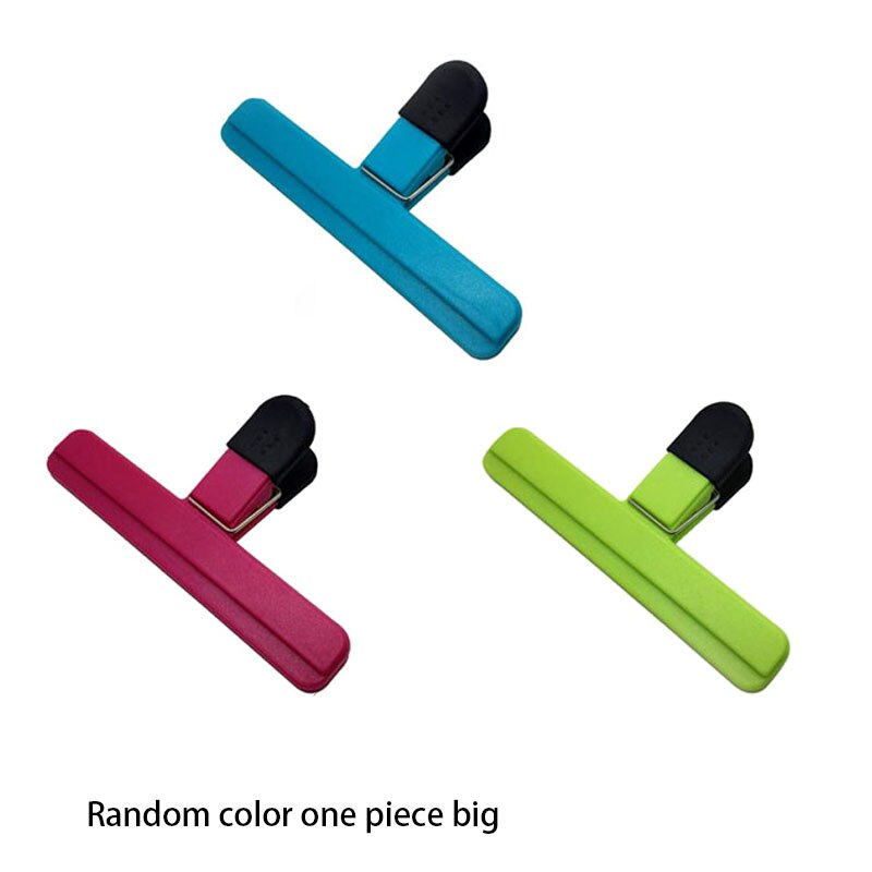 Universal Plastic Food Sealing Bag Clip Fresh Moisture-proof Snack Sealing Clip Postcard File Binder Clip Kitchen Tools: BigRandomColor1PC
