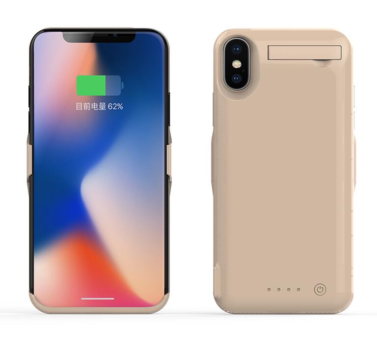 10000 mah Für iphone X Batterie Fall Pufferbatterie ladegerät Fall Abdeckung Smart Power Bank Für iphone X Batterie fall: Gold