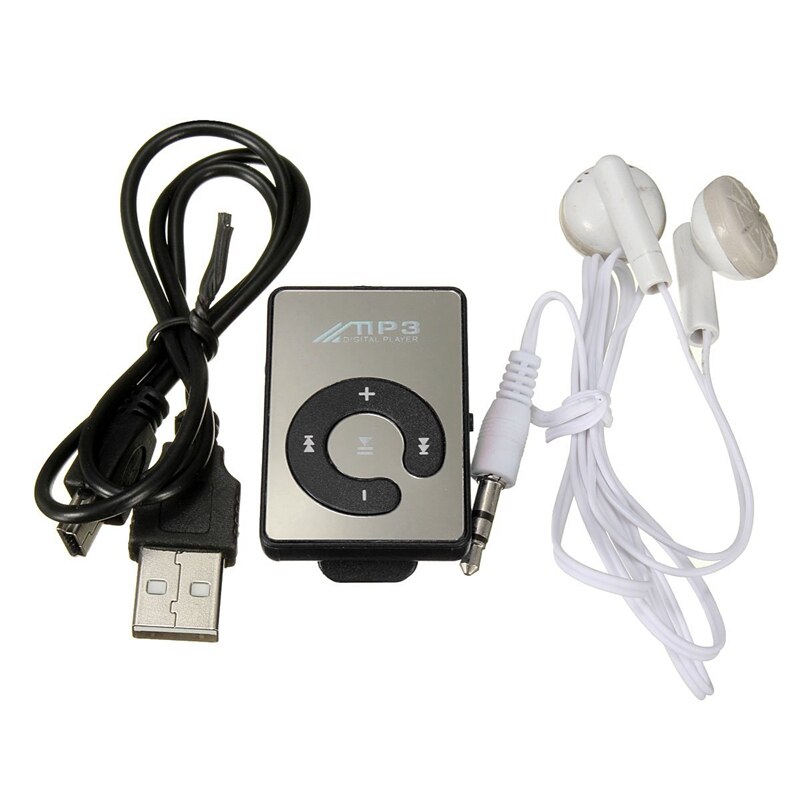 Mini Music MP3 Player with USB Cable with Headphones Black