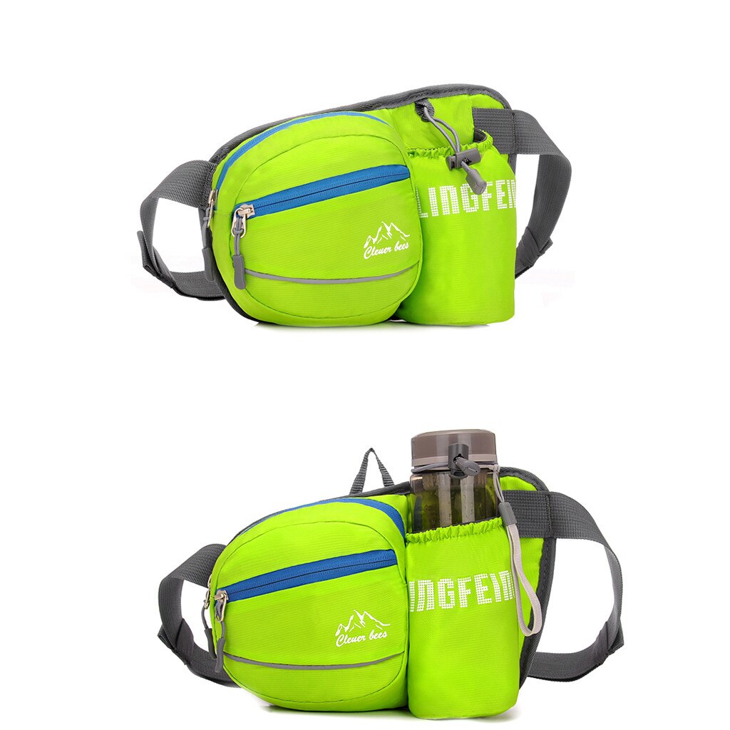 Aelicy Waist Bags Running Sports Women Pack Pouch Belt Men Purse Mobile Phone Pocket Case Camping Hiking Sports Water Bottle: GN