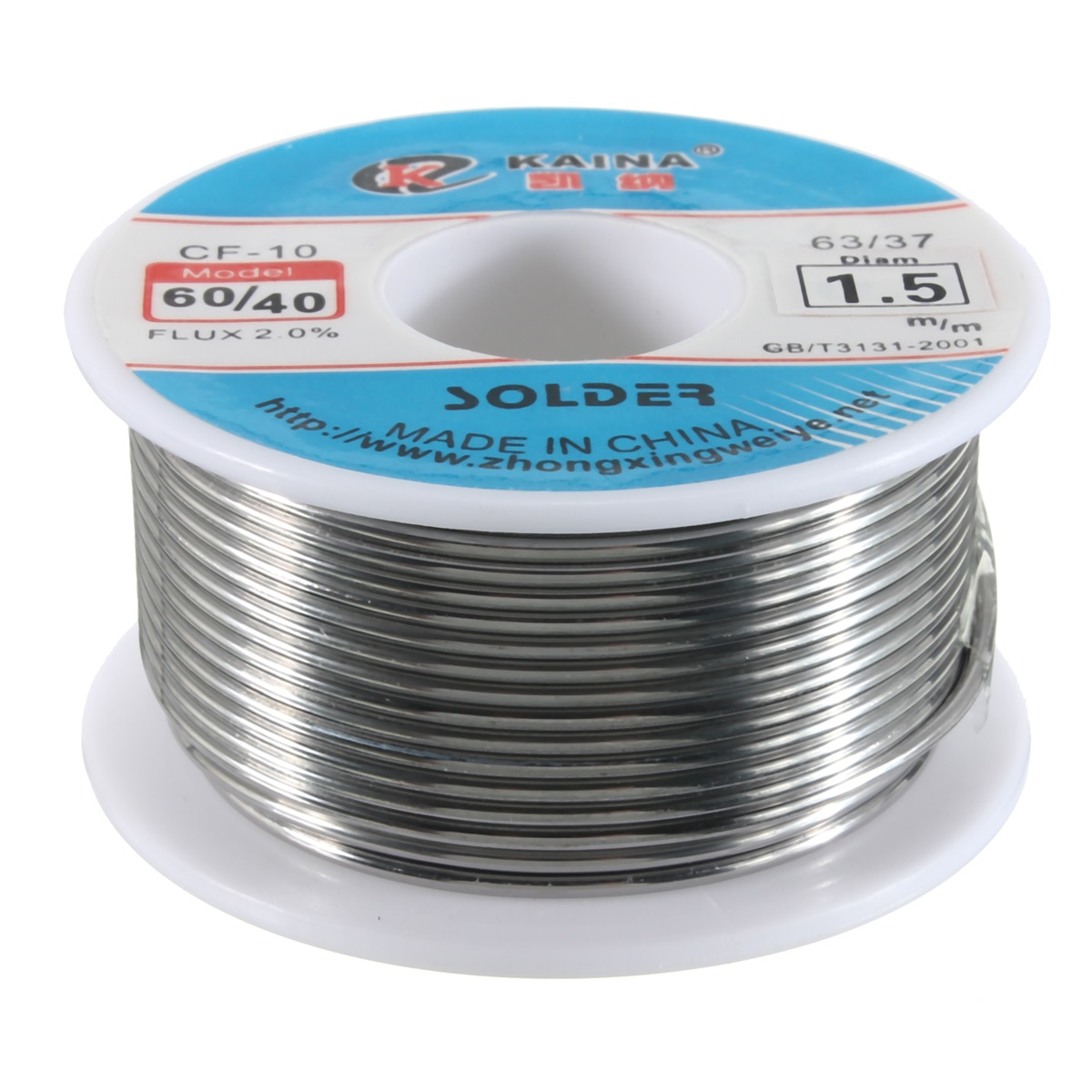 100g 1.5mm 60/40 Tin lead Solder Wire Rosin Core Soldering 2% Flux Reel Tube US