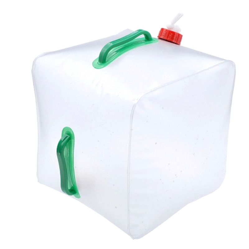 20L Outdoor Foldable Folding Collapsible Transparent Drinking Water Bag Car Water Carrier Container Drinking Water Storage Bags