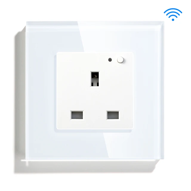 WiFi Smart Wall Sockets UK Electric Plug Mounted Outlets 13A App Remote Voice Control Timer by Tuya Smartlife Alexa Google Home: Wall Socket