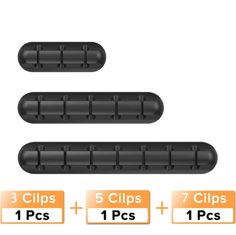 Kabel organizator ładowarka Protector dla iPhone 11 mysz słuchawki uchwyt na kabel klipy na biurko przewód nawijacza przewód USB zarządzanie kablami: 1 piece 3-5-7 clips