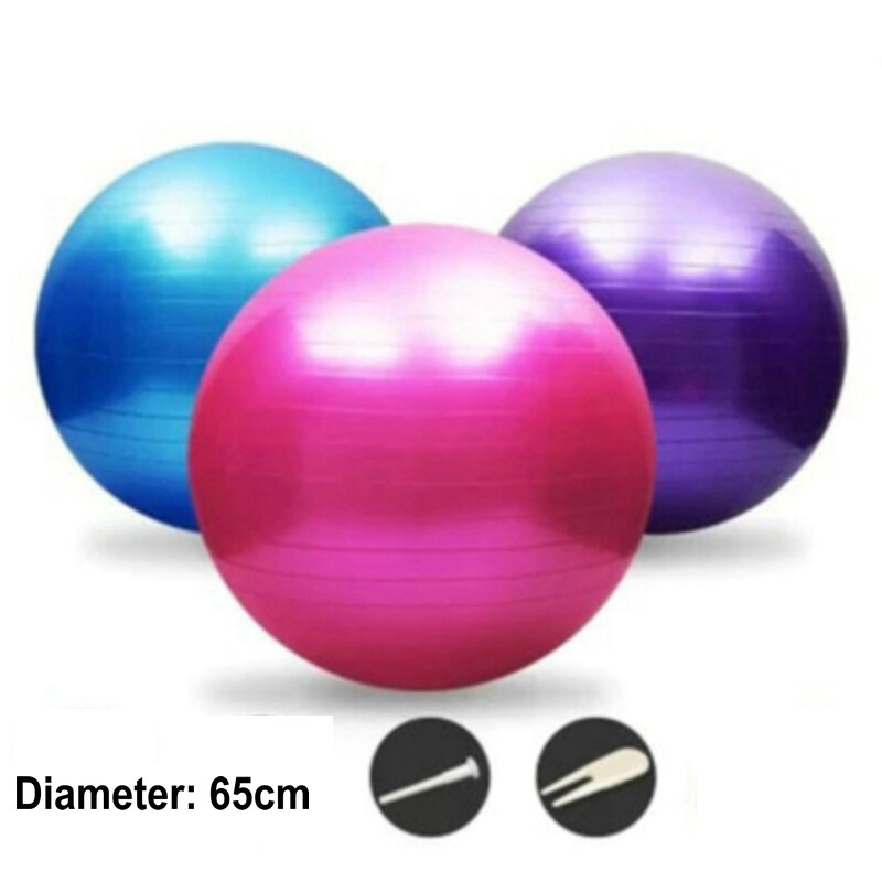 65cm eksplosjonssikre yogaballer yoga fitness treningsball anti-burst pilates balanse sport fitball