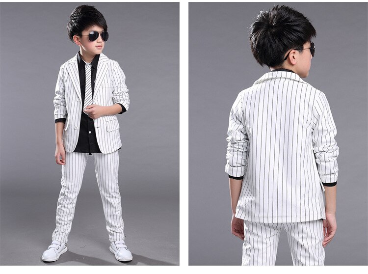 Jungen Feste Hochzeit Anzug England Stil Sanfte Jungen Anzug freundlicher Kleidung setzt schwarz und weiß anzug 2 stücke