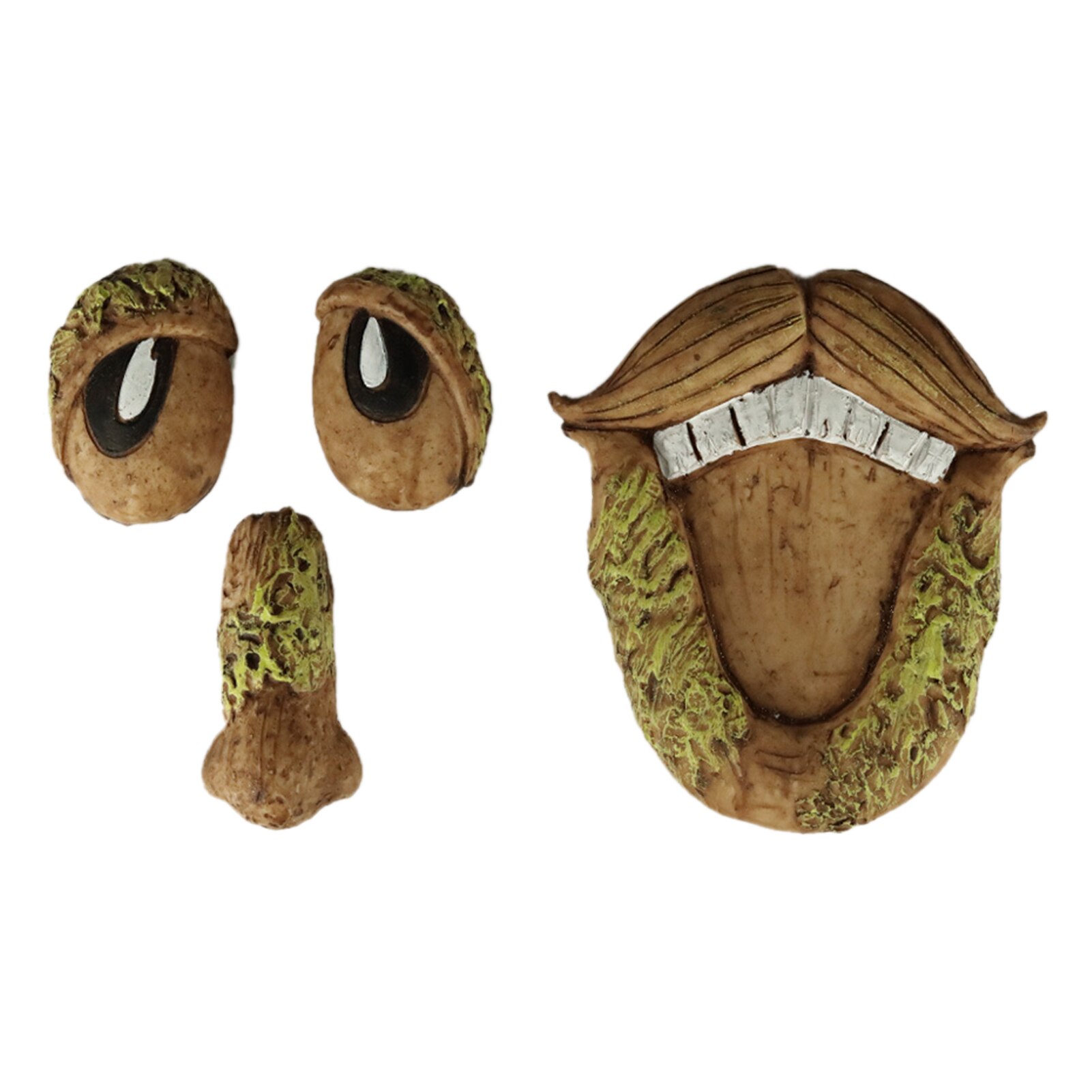 Tree Face Decor Resin Statue Tree Pendant Sculpture For Home Gardening Mushroom Smiling Face Garden Decoration: D