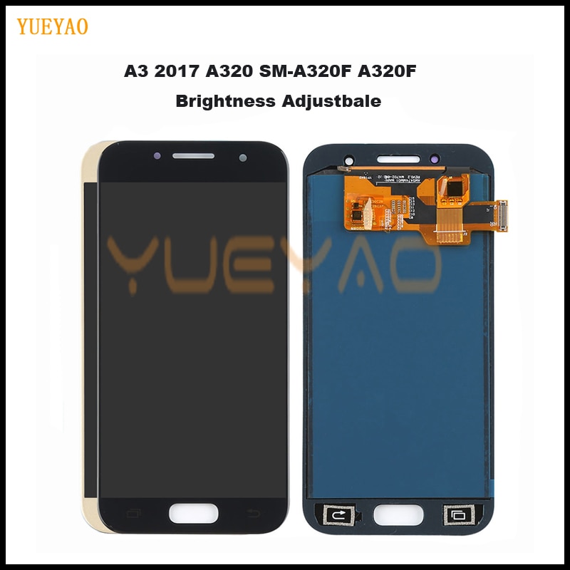 Testet  a320 lcd for samsung galaxy  a3 a320 a320m a320f lcd display berøringsskjerm digitaliseringsenhet lysstyrke erstatning