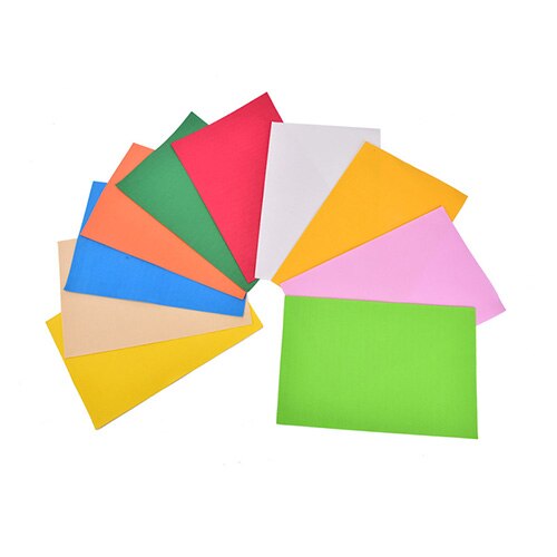 10 Stks/partij Laagste Prijs 10 Kleur A4 Dikke Multicolor Spons Foam Papier Vouwen Scrapbooking Paper Craft Diy