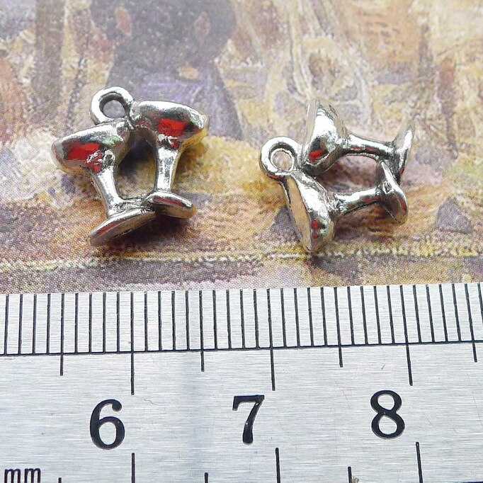Jewelry Making Charms Sailboat Charms Antique Silver Color 12x12mm 10 Pieces
