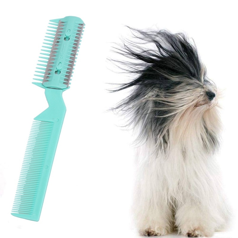 Double Header Comb For Cats Dogs Pet Stainless Steel Comfort Flea Hair Grooming Tools Deworming Brush Short Long Hair Fur Remove
