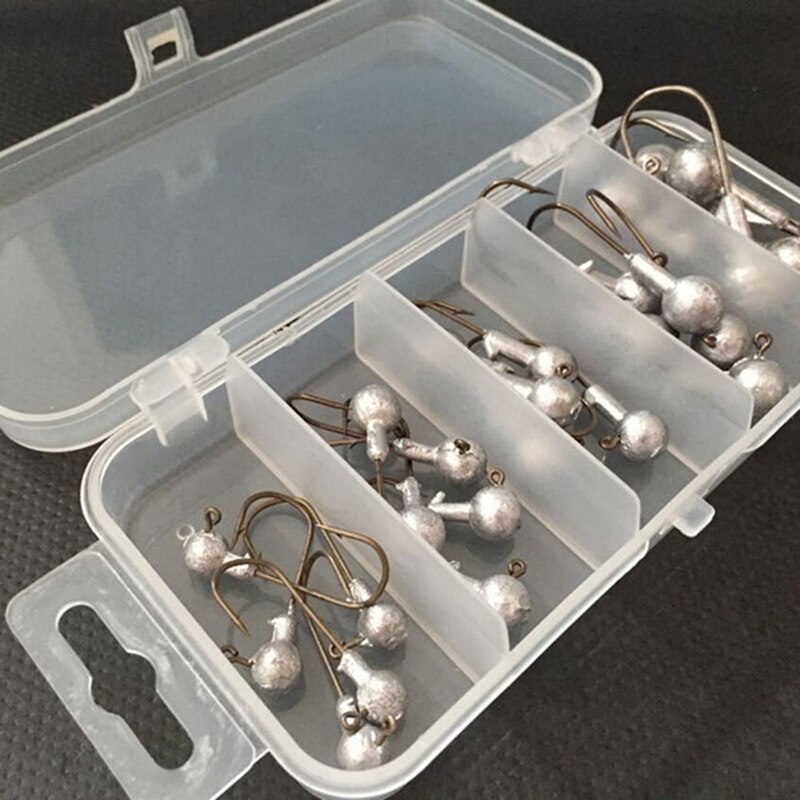 25 pcs 2.5G 3.5G 5g 7g 10g Gany set of fish baits of head jigs round lead with transport box Silver