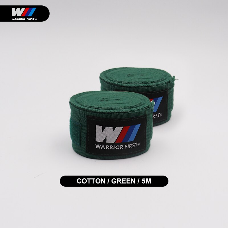 2 teile/paket 3M/5M Länge 100% Baumwolle Boxen Hand wickelt MMA Muay thailändisch trete Boxen boxbandagen Für Ausbildung Bandagen: 5m-Grün