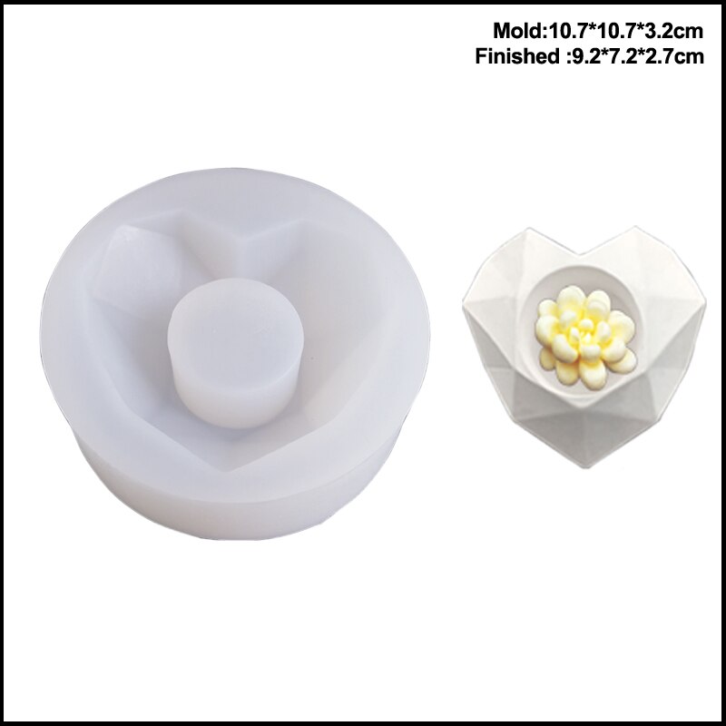 7 store uv-harpiks silikonesæbeforme til urtepotte beton & cement sukkulent plantebeholder lys epoxygips lerformc 389: F