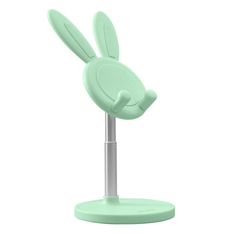 2022 Leuke Bunny Telefoon Houder Desktop Mobiele Telefoon Stand Hoogte Hoek Verstelbare Voor Iphone 11 12 Ipad Mooie Konijn Tablet ondersteuning: green