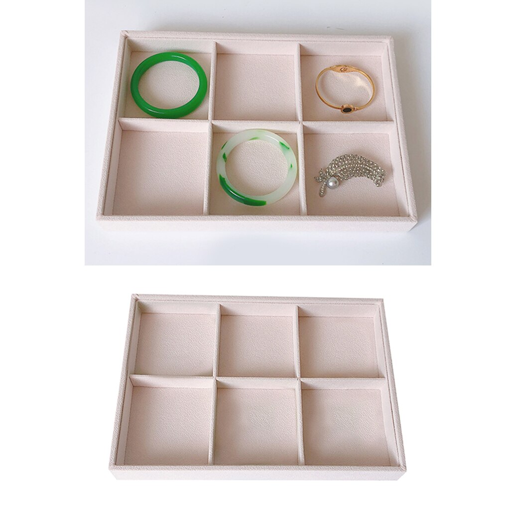 Velvet Earring Ring Jewelry Display Storage Box Tray Organizer Holder Showcase: B