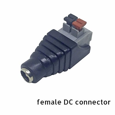 Bsod Led Strip Connector Druk Type Geen Lassen Power Man Vrouw 5.5X2.1 Dc Jack Adapter Plug Voor 3528 5050 Led Strip Quick Plug: Female