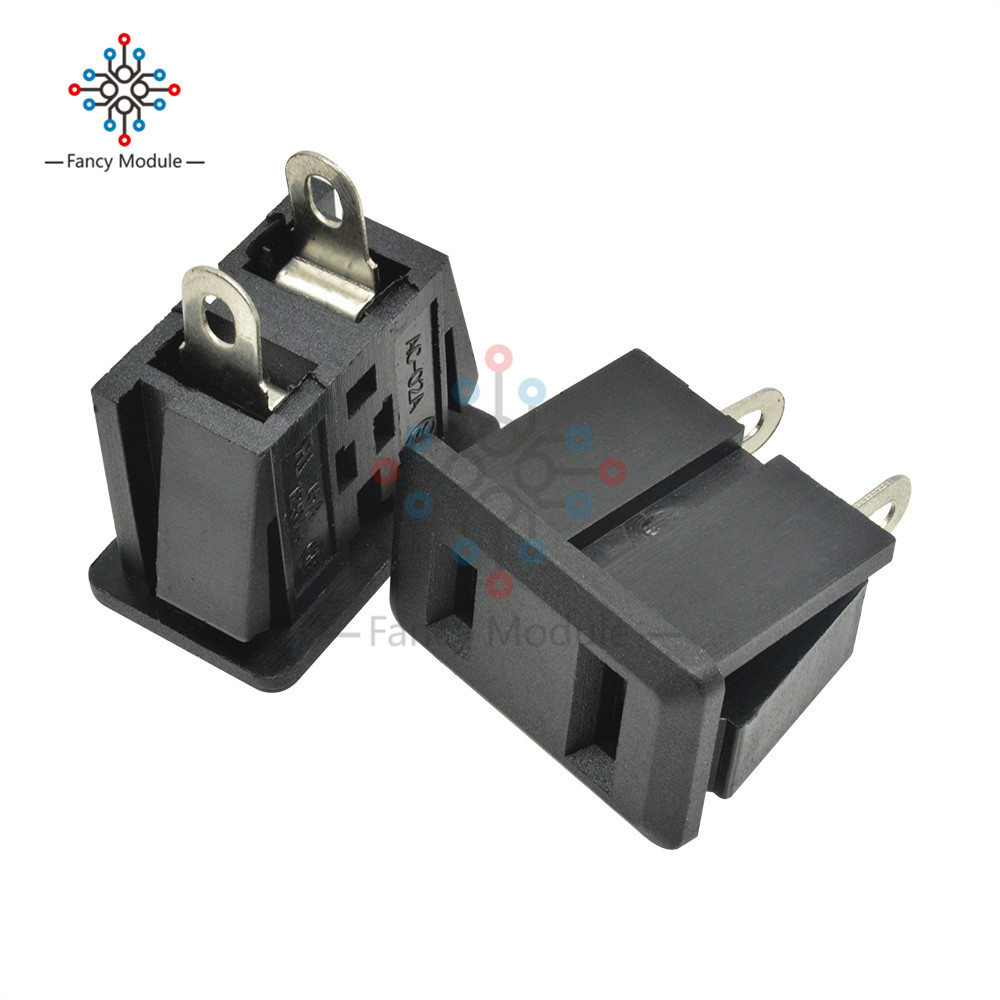 1 Piece US Plug Panel Mount US Outlet Power Socket 2 Terminal Adapter AC 125V 15A