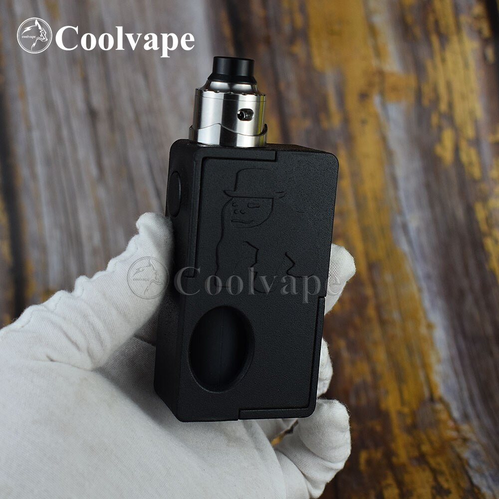 coolvape Mechanical Squonk Box MOD with coolvape RDA 13ml Silicone Bottle 18650 battery Auto-adjusting Box MOD 510 pin bf mod: G