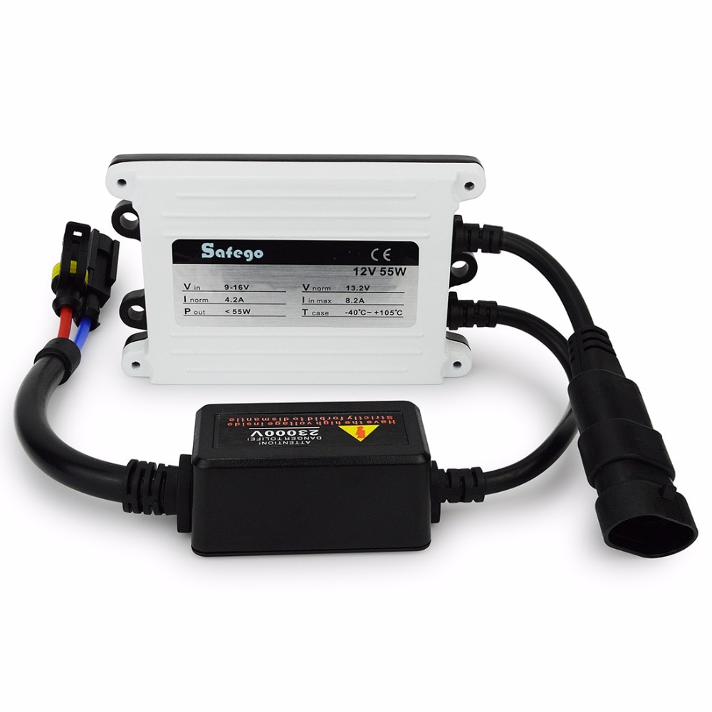 Safego motor AC 12V 55W kit de Xenón HID bombillas de faros H7 H11 H3 H4 H8 H9 H13 9004 9005 HB3 HB4 9006, 9007, 880, 881 H27 6000K